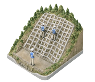 治山・砂防工事のイメージ